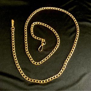 NIP 47” gold tone cross body chain